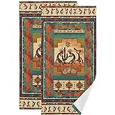 Kokopelli Hand Towels for Bathroom Set of 2 Soft Absorbent Southwestern Native American Indian Ancient Ethnic Tribal Kitchen Towel Decorative Bathroom Towels for Guest Shower Face Hair Gym 14"x28"