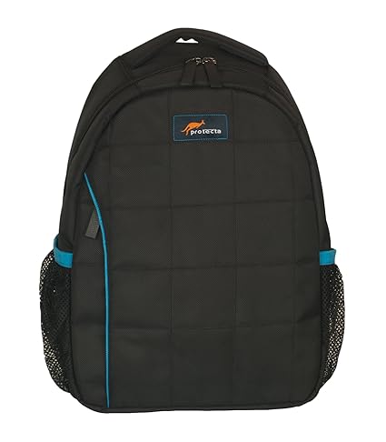 Protecta Checkers PROBKP018 Laptop Backpack (Black and Blue)