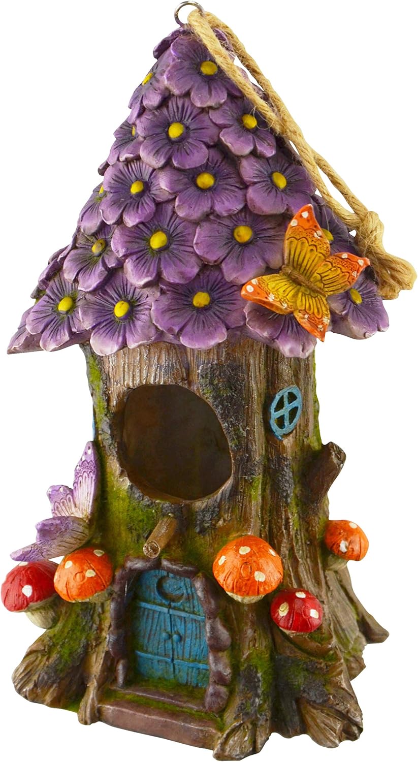 Red Carpet Studios Fairy Bird House, Floral Mushroom Treehouse