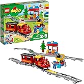 LEGO DUPLO Town Steam Train Set - Battery Powered Remote Control Train Toys for Toddlers - Learning Toy for Boys, Girls, and Kids 2-5 - Gifts for Birthdays & Holidays - 10874