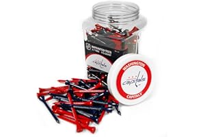 Team Golf NHL Washington Capitals Jar Of 175 Golf Tees 2-3/4" Golf Tees, 175 Pack, Regulation Size, Multi Team Colors