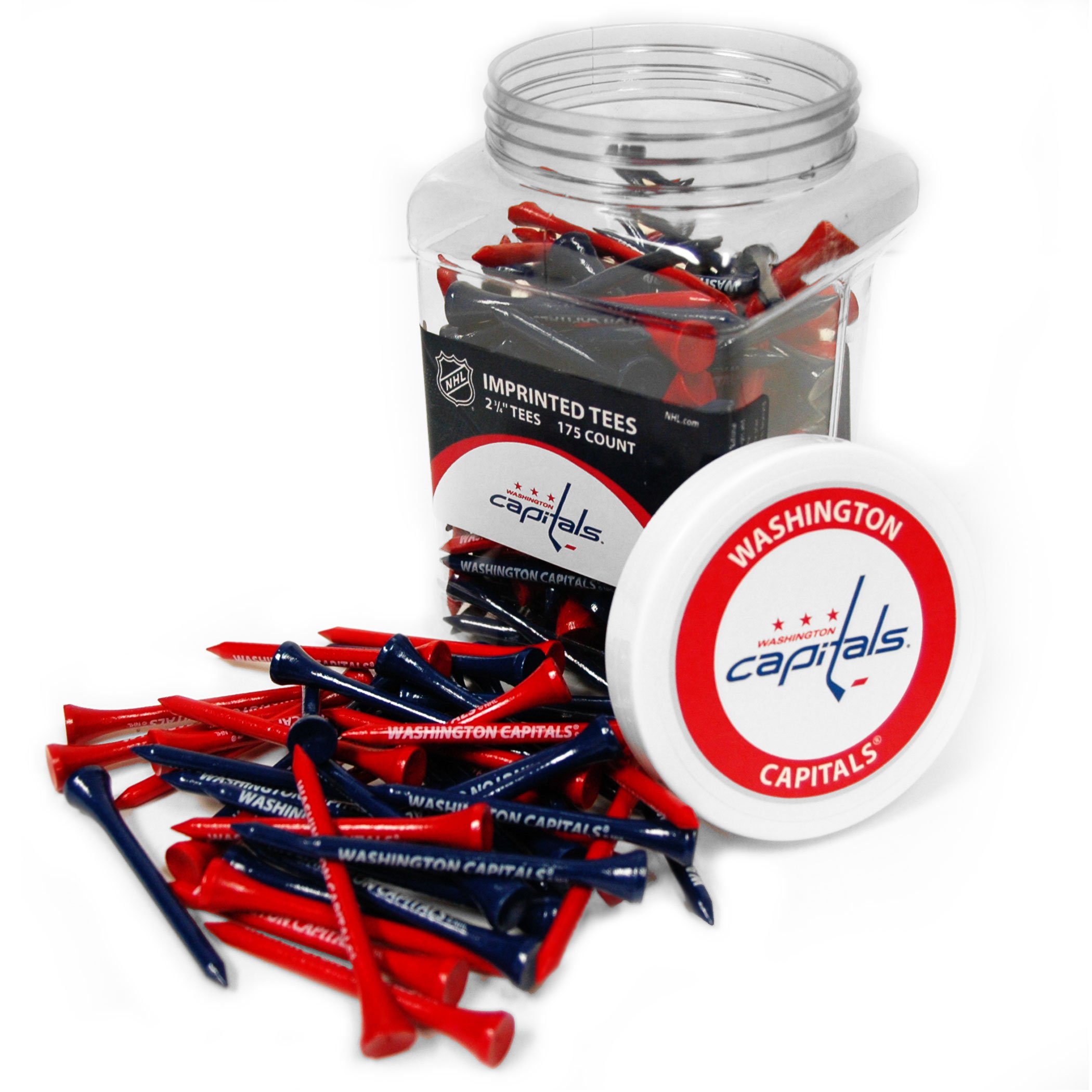 TEAM GOLF NHL Washington Capitals 2-3/4" Golf Tees, 175 Pack, Regulation Size, Multi Team Colors