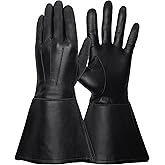 Tough Gloves Enforcer Unlined Leather Gauntlet for Motorcycle Riding, Honor Guards, and Marching Bands TD650HP
