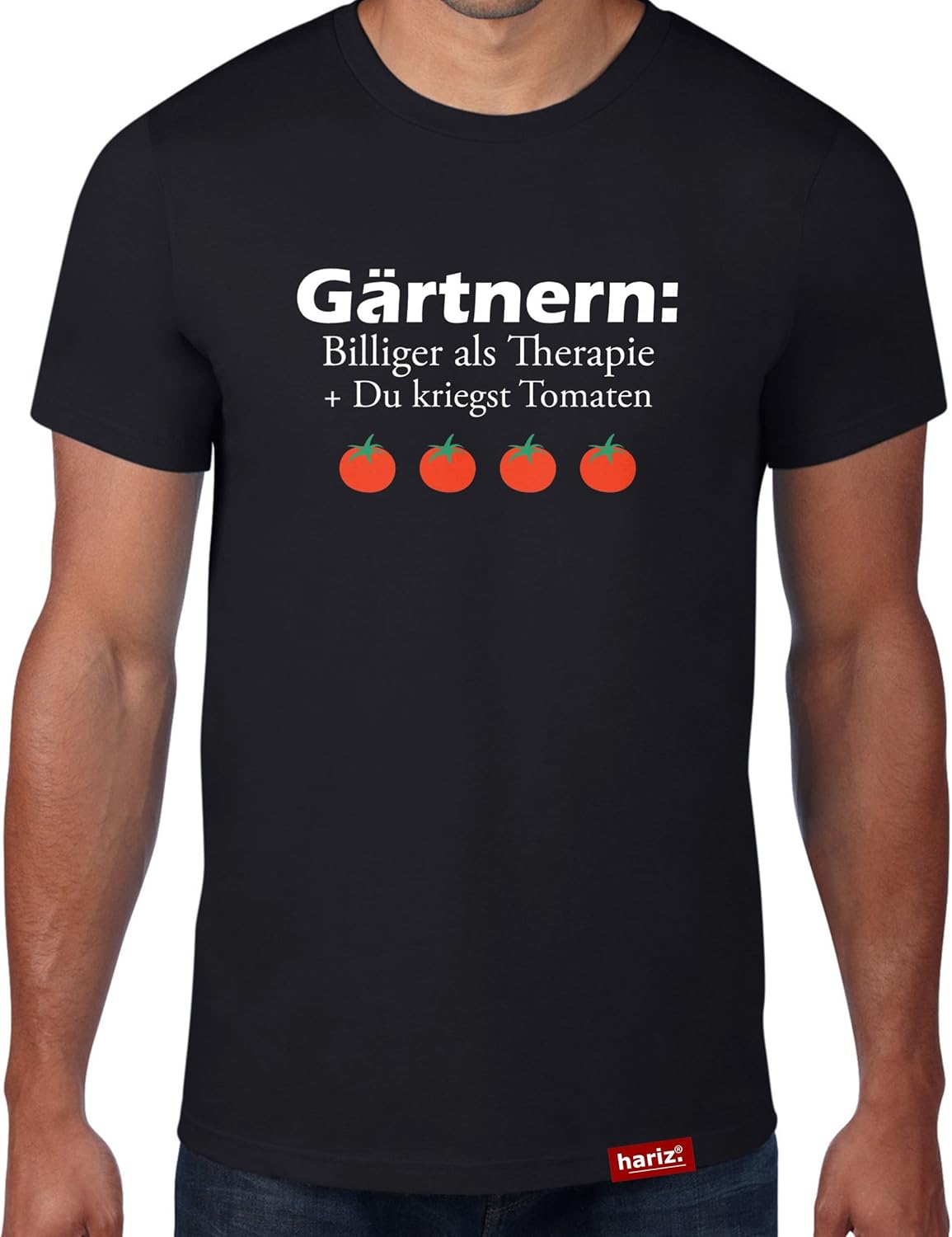 Hariz Gartnern Billiger Als Therapie Du Kriegst Tomaten Original T Shirt Sechzehn Farben Xs 4xxl Gartner Geschenk Lustig Spruche Natur Garten Collection Amazon De Bekleidung