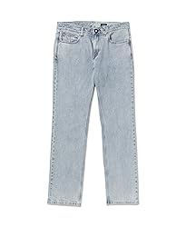 Volcom Men's Solver Denim Jean, Carolina Blue, 28x34