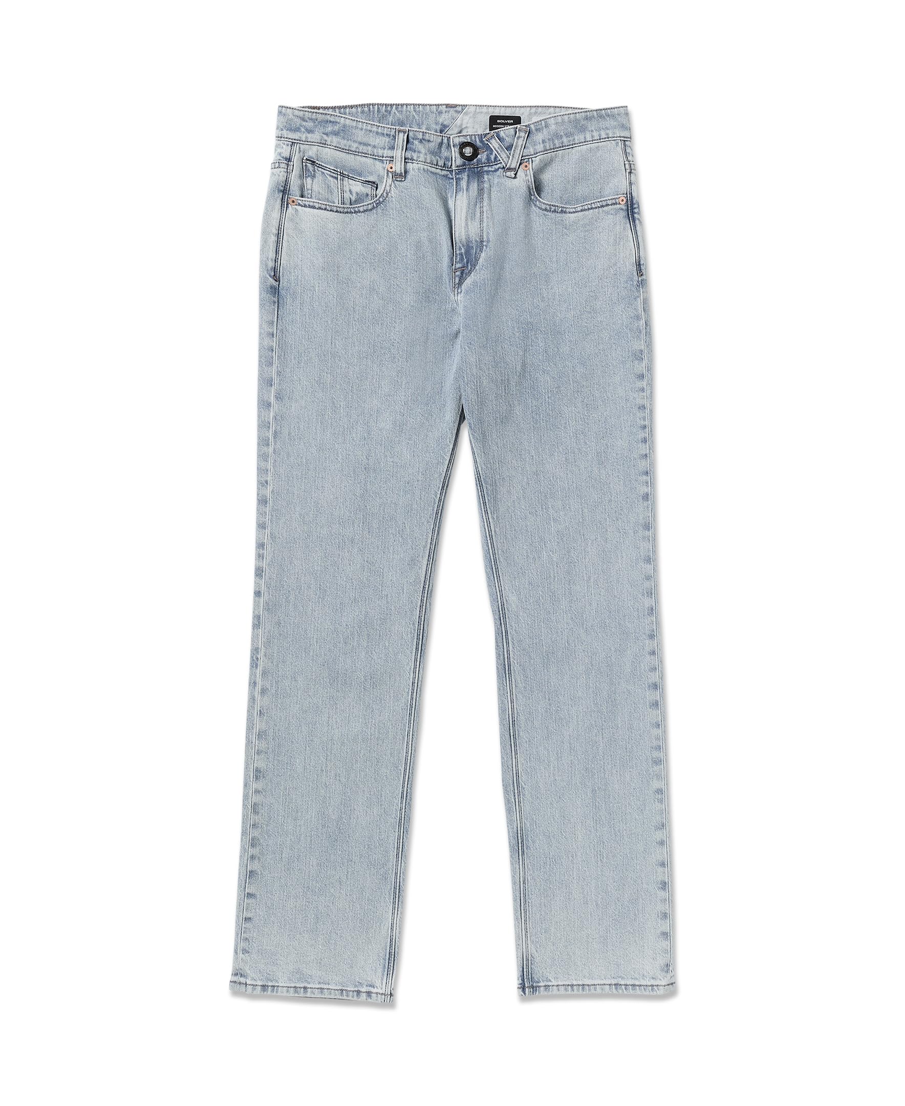 Volcom Men's Solver Denim Jean, Carolina Blue, 28x34