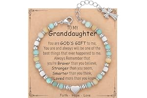 TONY & SANDY Christian Gifts for Women, Religious Cross Bracelet Jewelry, Easter Basket Stuffers for Teens Kids Adults, Faith Confirmation Baptism Christmas Birthday Gifts for Women