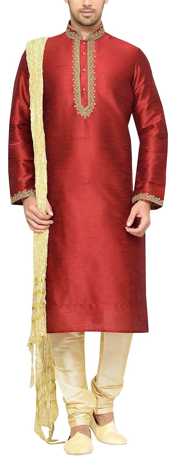 indian poshakh men's silk sherwani