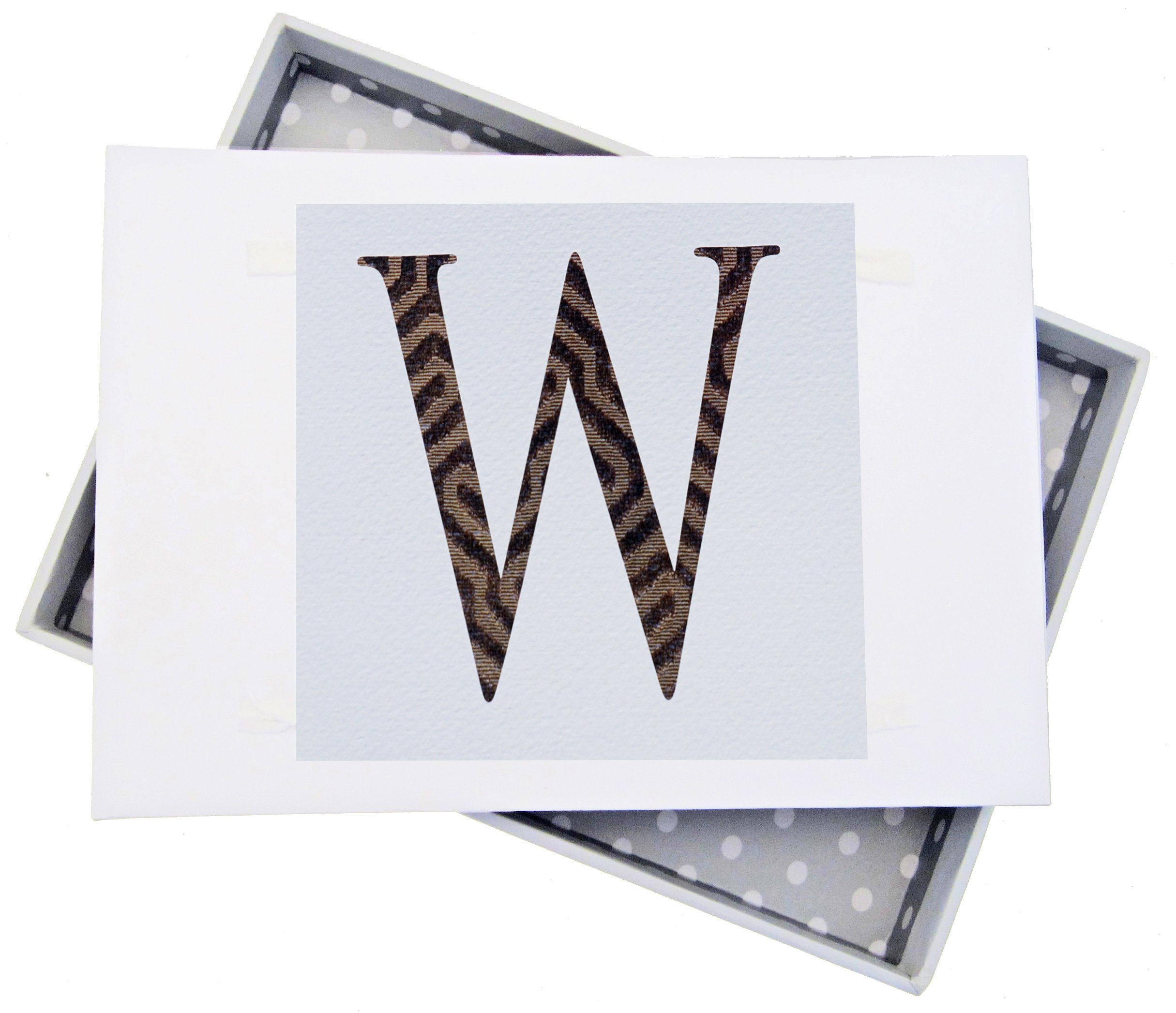 White Cotton Cards Alphabetics, Mini Photo Album, Initial W, White Board, Multi-Colour, 12.5 x 17.5 x 2.5 cm