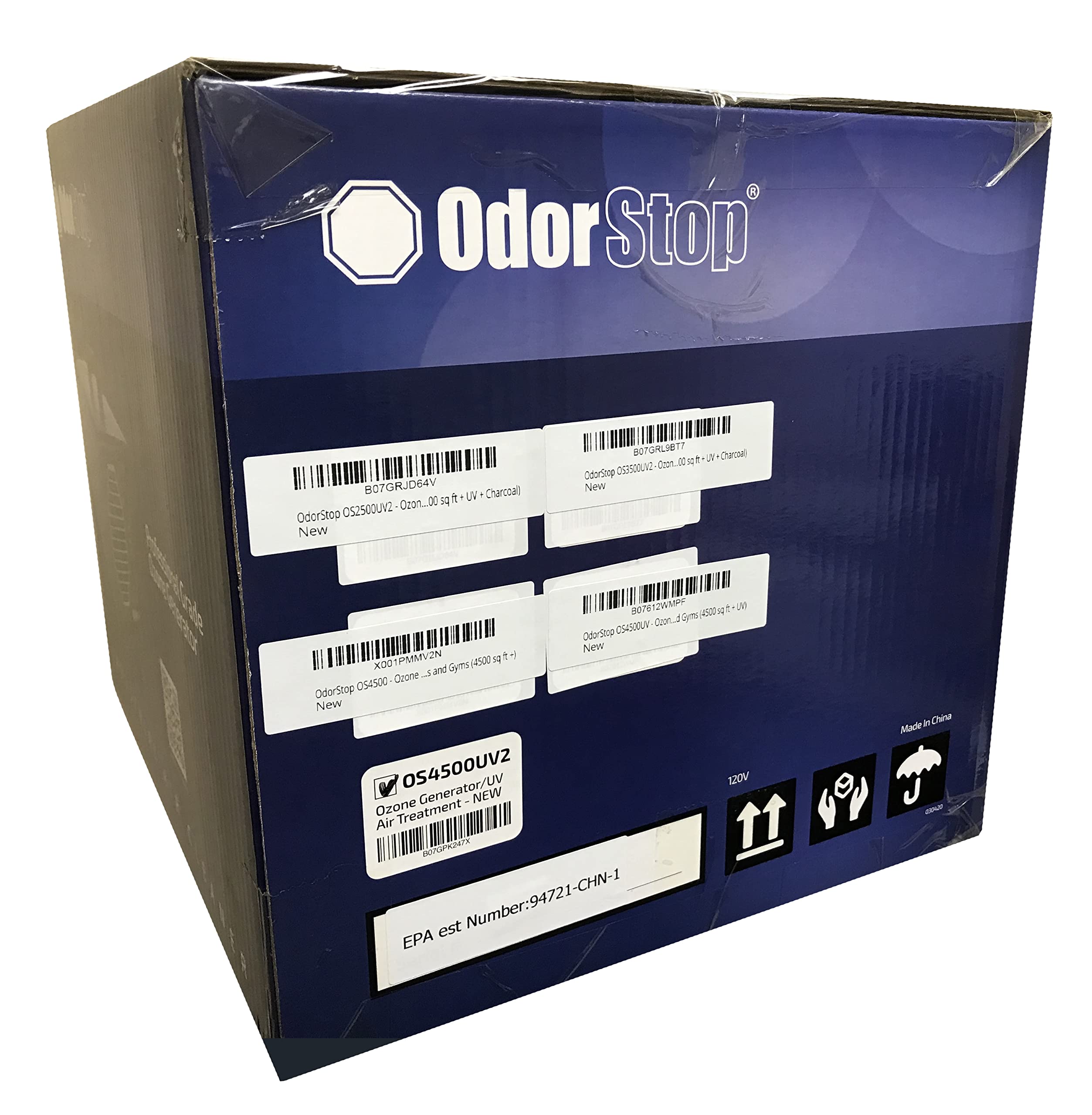 OdorStop OS4500UV2 Professional Grade Ozone Generator/UV Air Purifier for Areas of 4500 Square Feet+, For Deodorizing and Purifying Large Spaces Such as Commercial Properties and Gyms