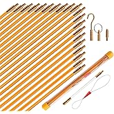 KOOTANS 22FT Fiberglass Electrical Wire Running Kit Wire Fishing Tools Fish Tape Wire Puller Through Wall Cable Snake Fish Rods Kit with Different Attachments