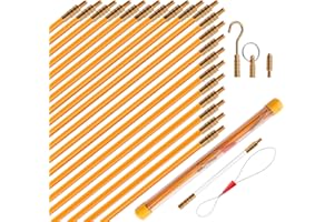 KOOTANS 22FT Fiberglass Electrical Wires Running Kit Wire Fishing Tools Fish Tape Wire Puller Through Wall Cable Snake Fish R