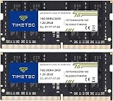 Timetec 32GB DDR4 2400MHz SODIMM Kit 2x16GB PC4-19200 260-Pin Laptop RAM