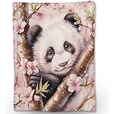 Ti Caldi Panda & Cherry Blossom Blanket, Soft Fuzzy Lightweight Animal Flannel Throw Blanket for Couch, Bed, Travel & Outdoor Use, Warm Cozy Decor Blankets for Women Girls 60×50 in