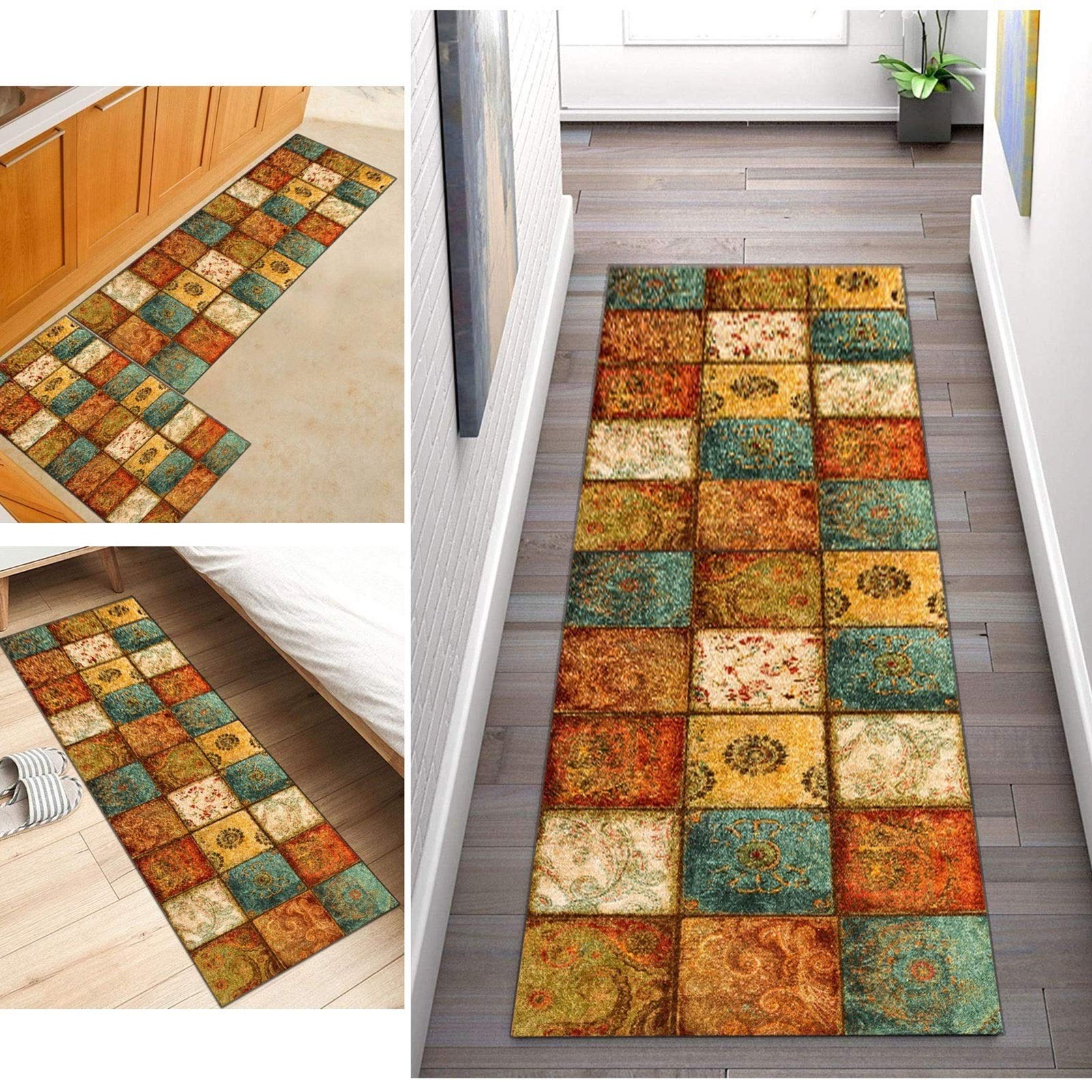 Rug Runner for Hallways Non-slip,Long Geometry Carpet Polyester Checkered Washable Suitable for Corridor,Kitchen,Living Room,BathroomÃƒÆ’Ã‚Â¯Ãƒâ€šÃ‚Â¼Ãƒâ€¦Ã¢â‚¬â„¢Width 60cmÃƒÆ’Ã‚Â¯Ãƒâ€šÃ‚Â¼Ãƒâ€¦Ã¢â‚¬â„¢80cmÃƒÆ’Ã‚Â¯Ãƒâ€šÃ‚Â¼Ãƒâ€¦Ã¢â‚¬â„¢90cmÃƒÆ’Ã‚Â¯Ãƒâ€šÃ‚Â¼Ãƒâ€¦Ã¢â‚¬â„¢100cm (Color : A,Size : 80x300cm)