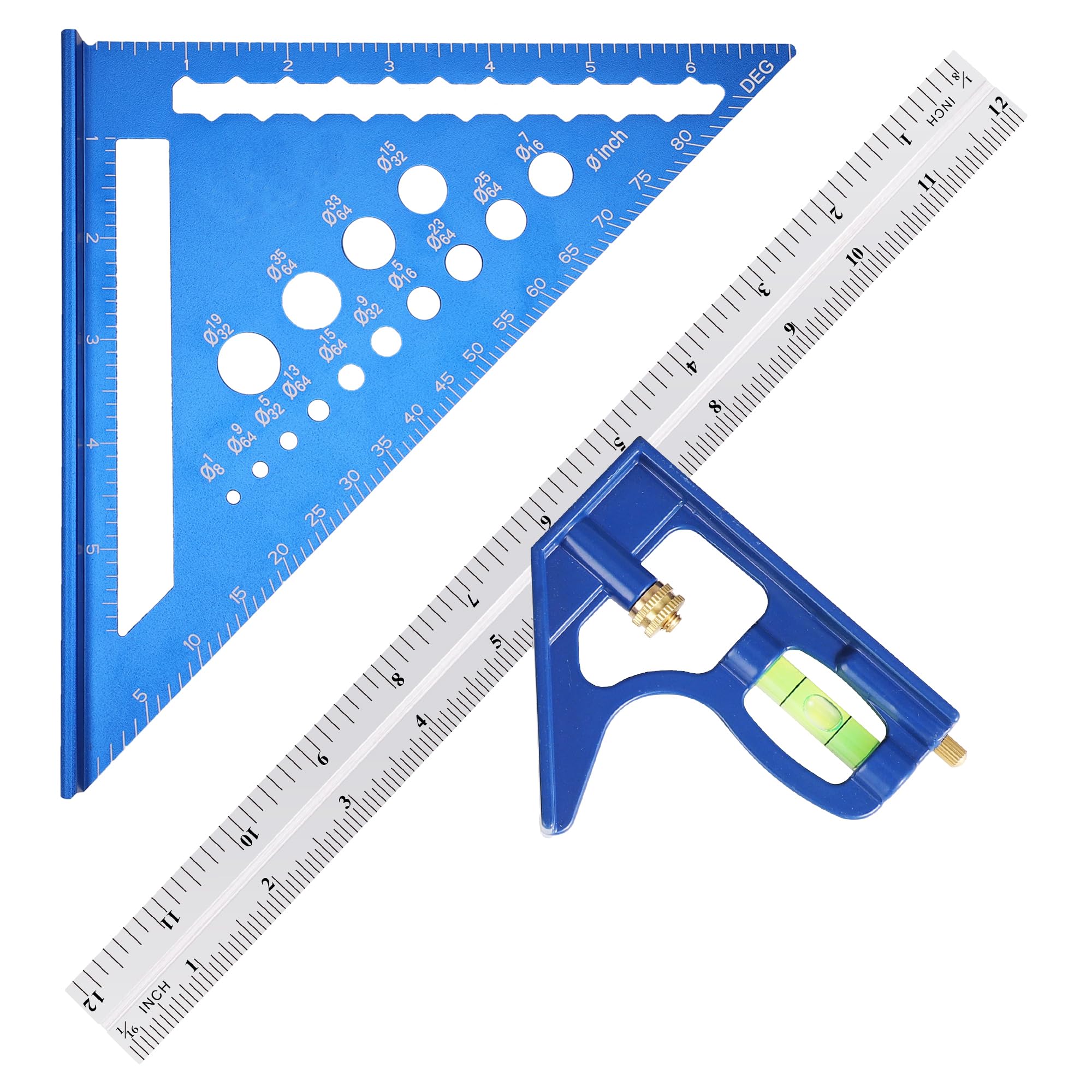 Mua Carpenter Square and Square Ruler Set, Aluminum 12’’ Combo Square ...