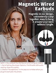 USB C Headphone for Samsung S23 FE S22 S21 S20 A53
