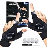 lucdnc LED Flashlight Gloves Gifts for Men