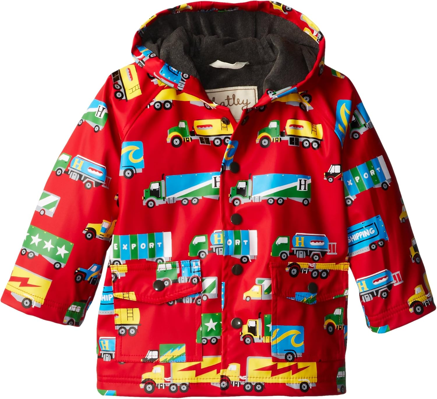 Hatley Boys' Printed Rain Jacket Raincoat, Red, 2 Years Amazon.co.uk