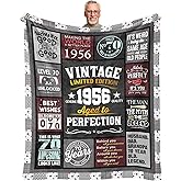 Vervehub 70th Birthday Gifts for Men Blanket 60 x 50 inch, 70 Year Old Birthday Gifts for Men, Best Gift for 70 Year Old Man, 70th Bday Decoration for Him, 1956 Bday Gift for Man