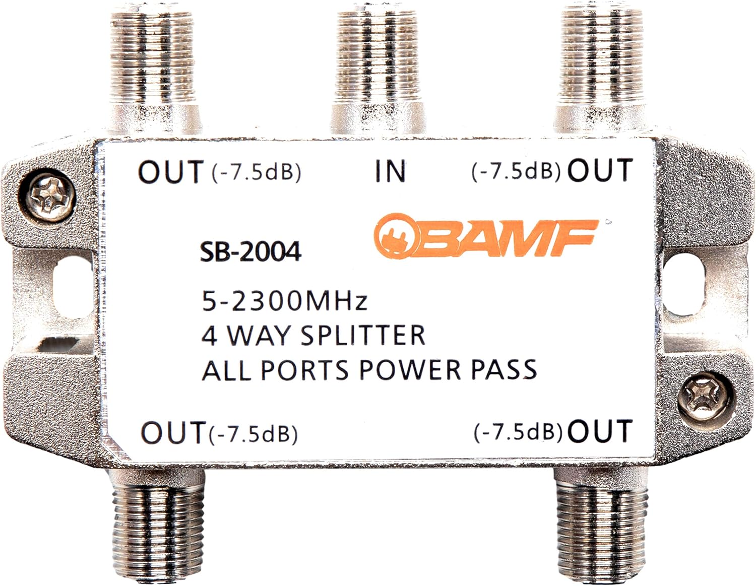 BAMF 4-Way Coax Cable Splitter Bi-Directional MoCA 5-2300MHz: Electronics