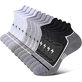 Cirorld Mens Ankle Running Socks, Athletic Cushioned Low Cut Moisture Wicking Cotton Short Sports Socks, 6 Pairs