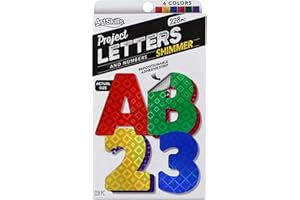 ArtSkills 2.5" Poster Letters and Numbers, A-Z and 0-9, Assorted, Holographic Colors, 228-Count (PA-1444)