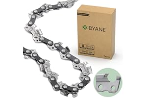 BYANE Carbide Chainsaw Chain 12 Inch, 3/8" LP Pitch, 043" Gauge, 45 Drive Links Fits Dewalt 20V DCCS620, Milwaukee M18 FUEL, Kobalt 1224, WG350/ 380, LCS1240 - DWO1DT612, R45 and More