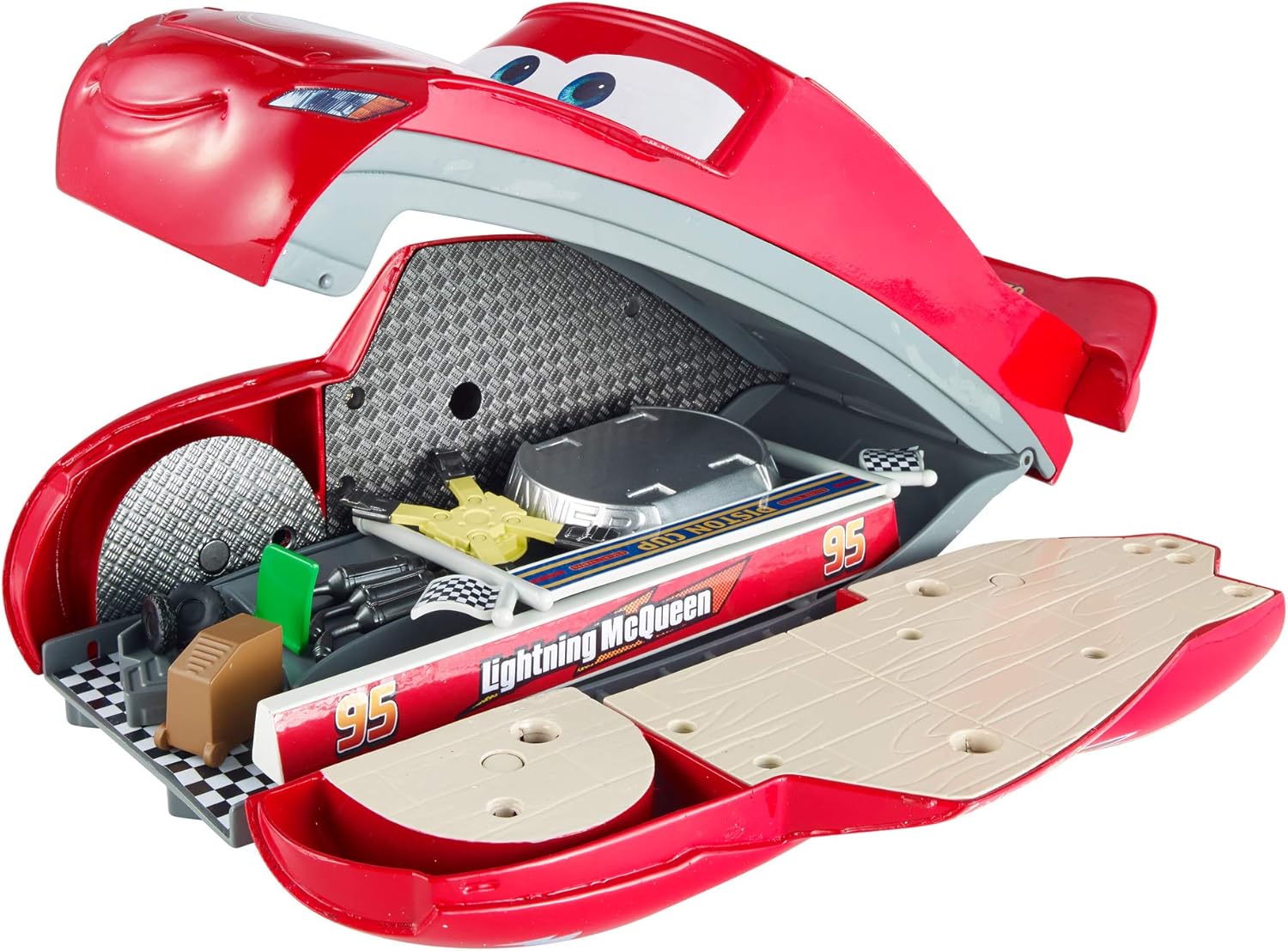 disney pixar cars transforming lightning mcqueen playset