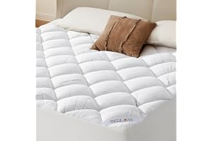 Bedlore Fluffy Mattress Topper King Size,Soft Pillow-Top Mattress Pad for Back Pain Relief,Thick Breathable Mattress Cover wi