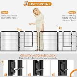 Yaheetech 32 Panel Dog Playpen 80cm Height Heavy Duty Pet Fence Garden Yard view 4