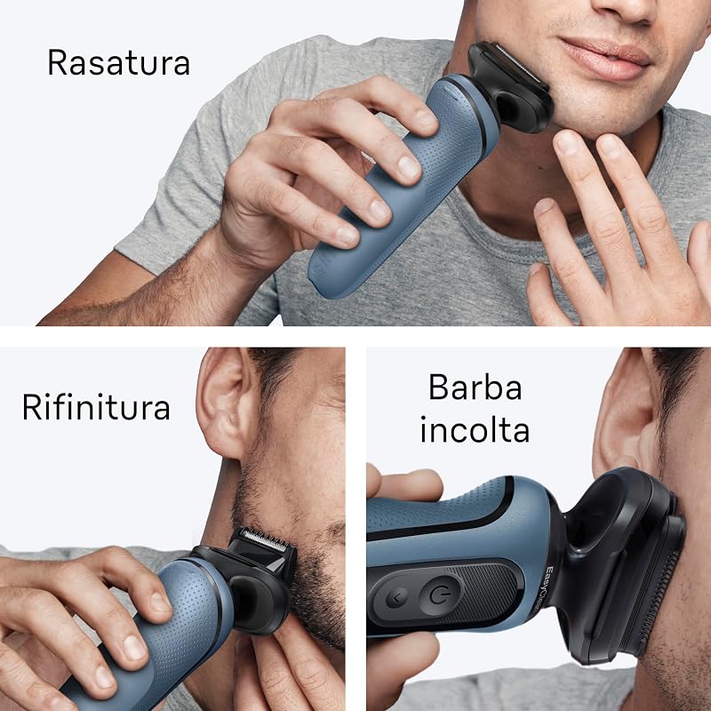 Serie 5 Rasoio Elettrico Barba, 2 Accessori, 52-A1820cce, Azzurro