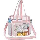 USPECLARE Clear Bag for Stadium Events, 12x6x12 Transparent Stadium Messenger Bag for Concerts, Work, Sports Games, Gym