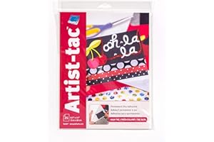 Grafix Artist-Tac Dry Transfer Adhesive Dots - 8.5"x11" Sheet of Permanent Micro Adhesive Dots are A Quick, Mess-Free Mounting Option for Arts,Papercrafts,School Projects,Stationary,Pack of 25 Sheets