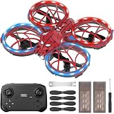Drone for Kids with LED Light RC Quadcopter Full Propeller Guards Spider | Altitude Hold, Headless Mode, 360&deg; Flips, 3 Speeds, 3 Lighting Effects Indoor Outdoor Drone for Beginners Boys Girls 6-8 8-12