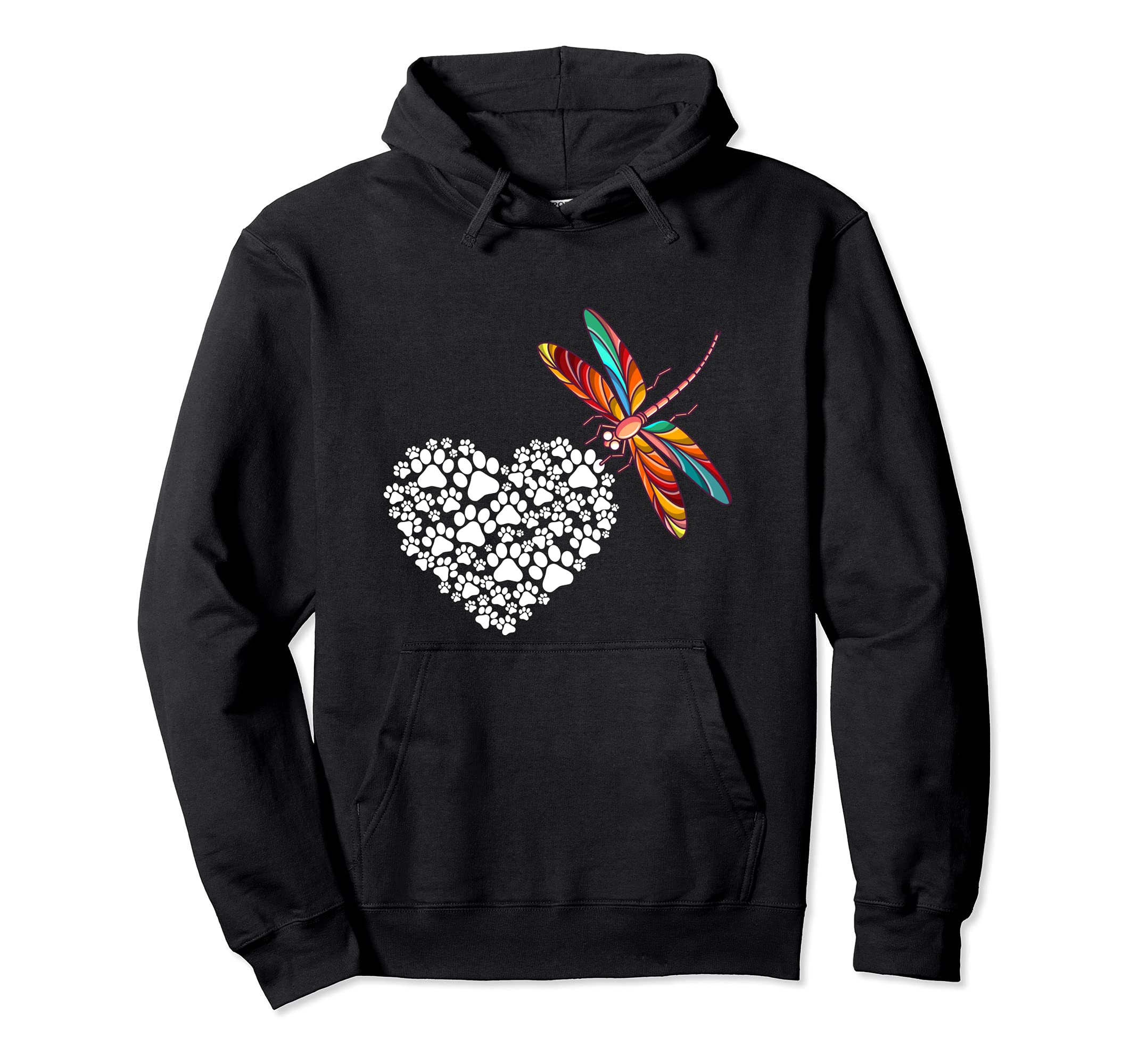 Dragonfly Dog Paw Insect Dog Lover Pullover Hoodie