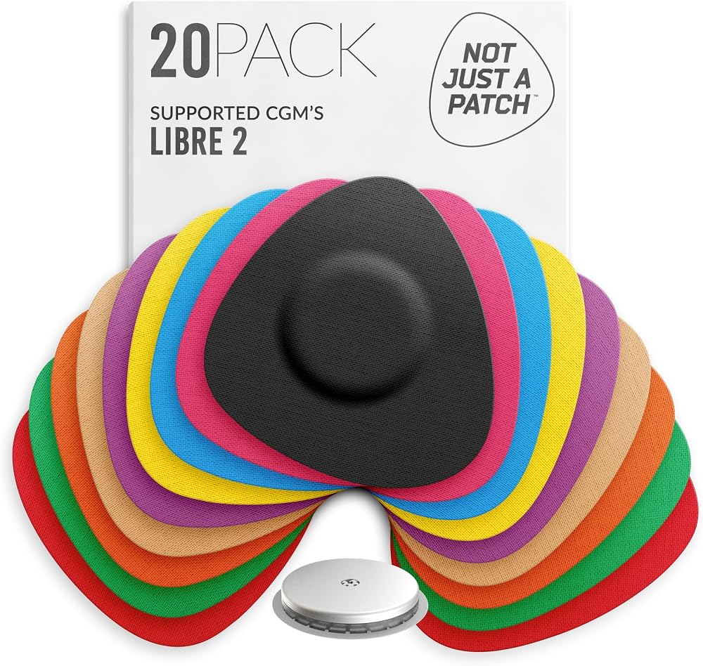NOT JUST A PATCH Freestyle Libre 2 Sensor Covers 20 Pack Multicolor