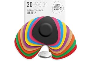 Not Just A Patch Freestyle Libre 2 Sensor Covers (20 Pack) Lingo CGM Patches for Freestyle Libre 2 - Water Resistant & Durabl