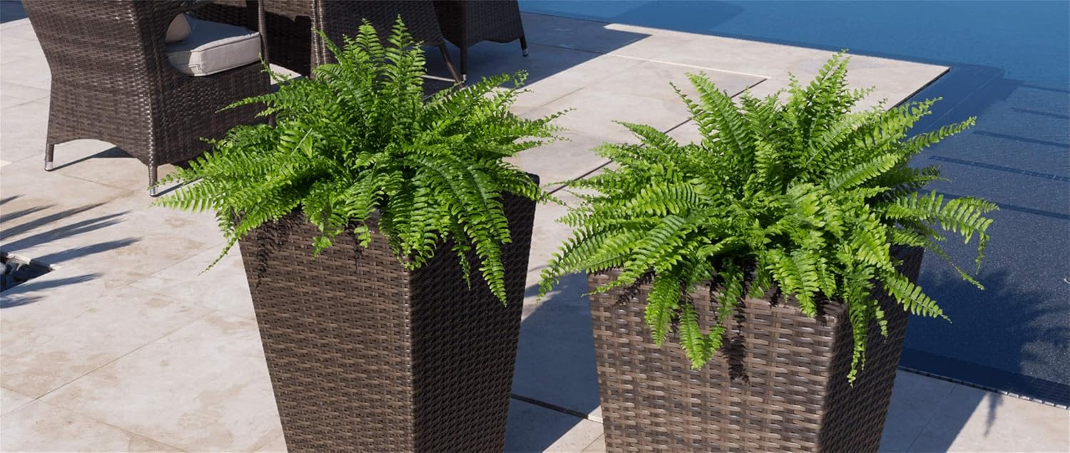 Direct Wicker Indoor Outdoor Large Garden Planters Brown