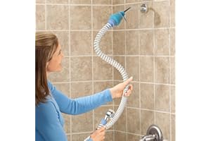 Zhongpu Reach Slip-On Tub Hose 5FT - Flexible Bathtub Faucet Sprayer Attachment for Cleaning & Pet Care -Dog Shower Hose- No Installation - Fits Faucets Up to 3" Wide - Portable