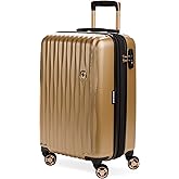SwissGear 7272 Energie Expandable Hardside Luggage with Spinner Wheels and TSA Lock, Gold, Carry-On 19-Inch
