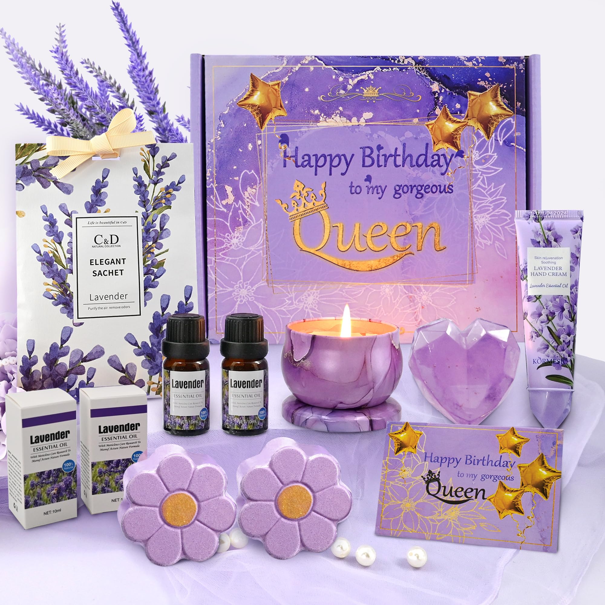 Birthday Gifts for Women, Happy Birthday Pamper Hampers Relaxation Bath Set Package for Her, Birthday Presents Gift Box for Best Friends Mum Sister Auntie Wife, Ladies Birthday Gift Set Idea