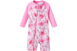 UMELOK Baby Girl Swimsuit Infant Rash Guard Swimwear UPF 50+ Sun Protection Bathing Suit