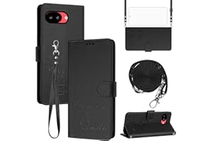 Asuwish Phone Case for Google Pixel 10A Wallet Cover with Tempered Glass Screen Protector and Wrist Strap Stand PU Leather Fl