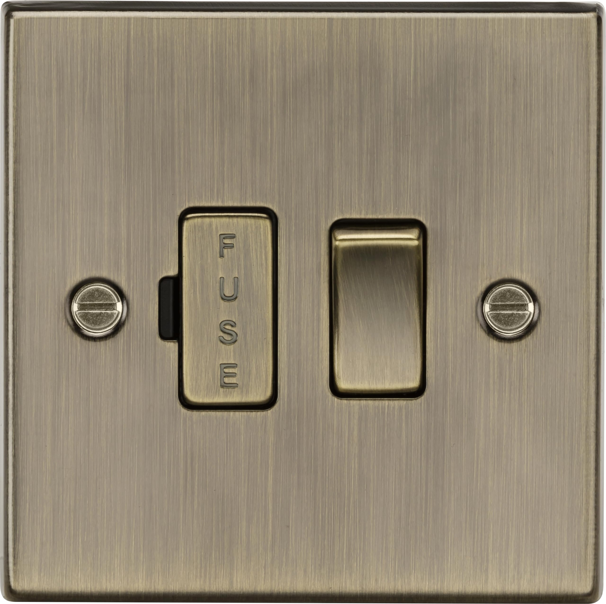 Knightsbridge CS63AB 13A Switched Fused Spur Unit - Square Edge Antique Brass