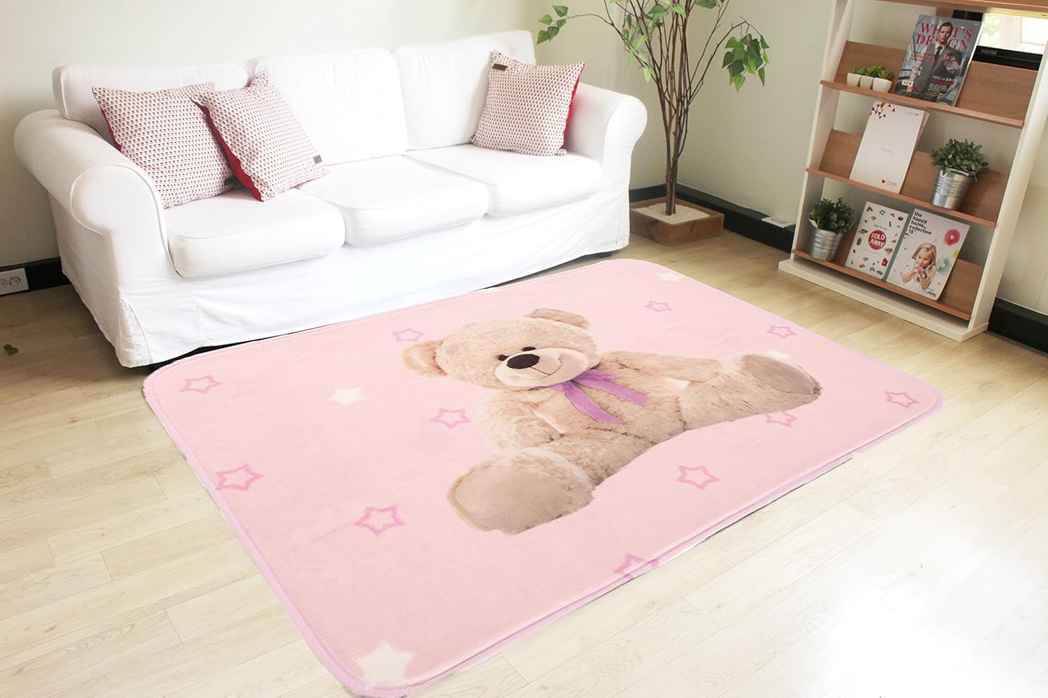 Flair Rugs Kiddy Play Teddy Bear Children Large Rug Room Carpet with