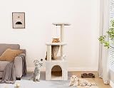 HOMIDEC Cat Scratching Post 90cm Cat Tree Beige Multi-Level Indoor view 5