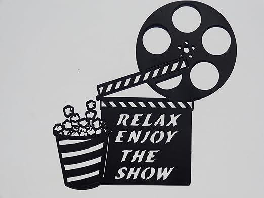 Clapboard Movie Reel Relax Enjoy The Show Home Movie Theater