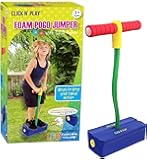 Click n' Play Foam Pogo Jumper - Makes Squeaky Sounds with Flashes LED Lights
