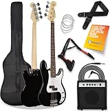 3rd Avenue Full Size 4/4 Electric Bass Guitar Beginner Pack with 15W Amp